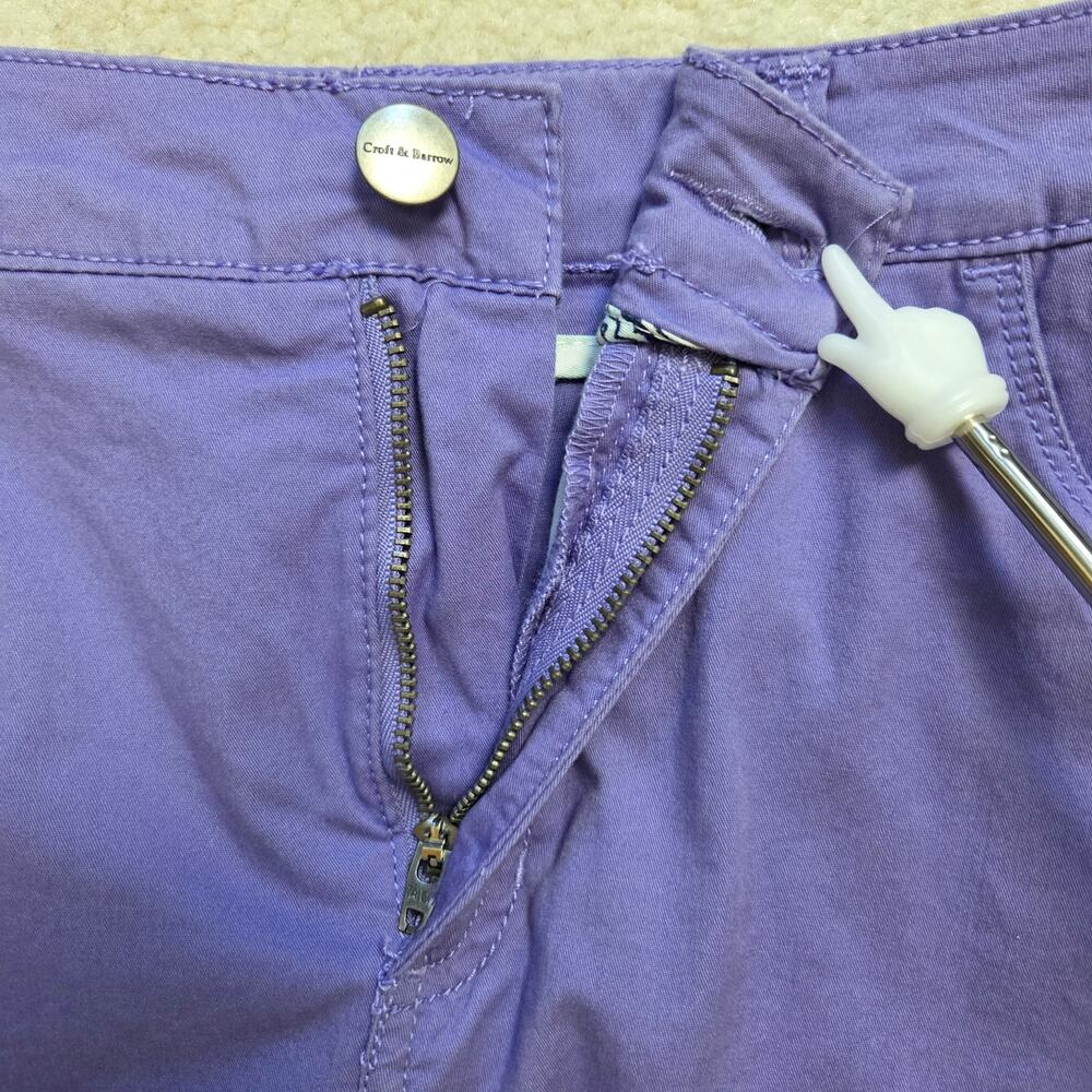 Croft & Barrow Size 6 Classic Fit Stretch Cotton Skort Skirt Flat Front Pockets - Picture 3 of 14